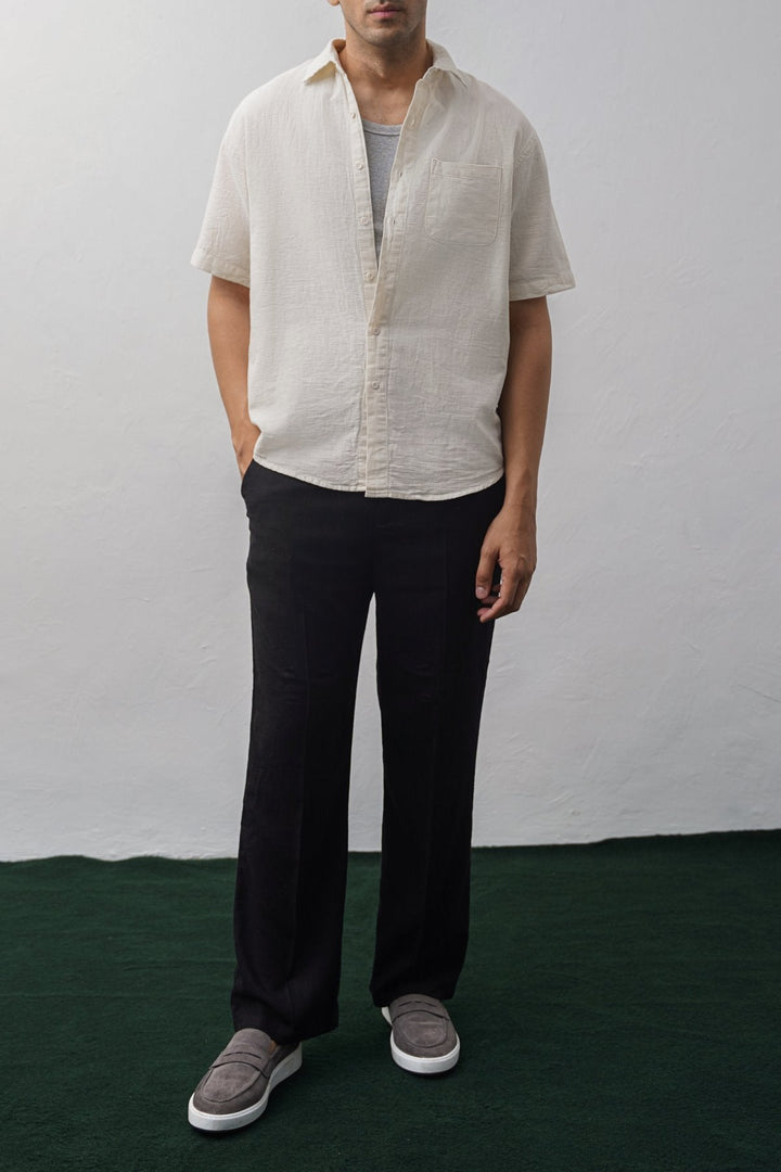 BLACK RELAXED TROUSERS