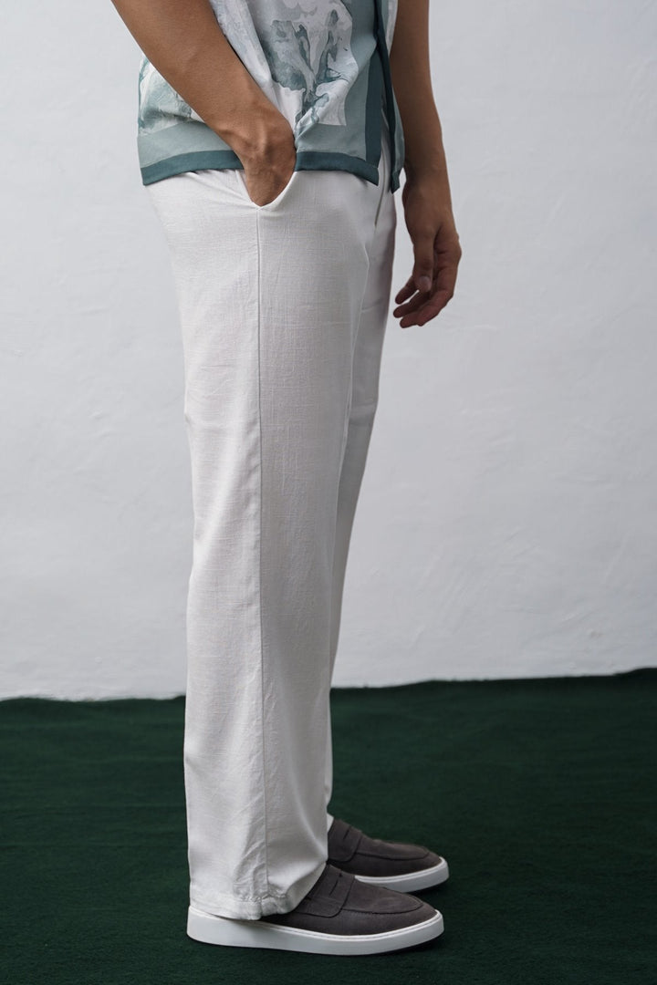 WHITE RELAXED TROUSERS