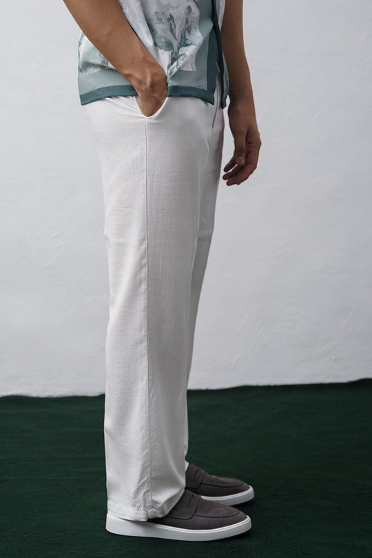 WHITE RELAXED TROUSERS