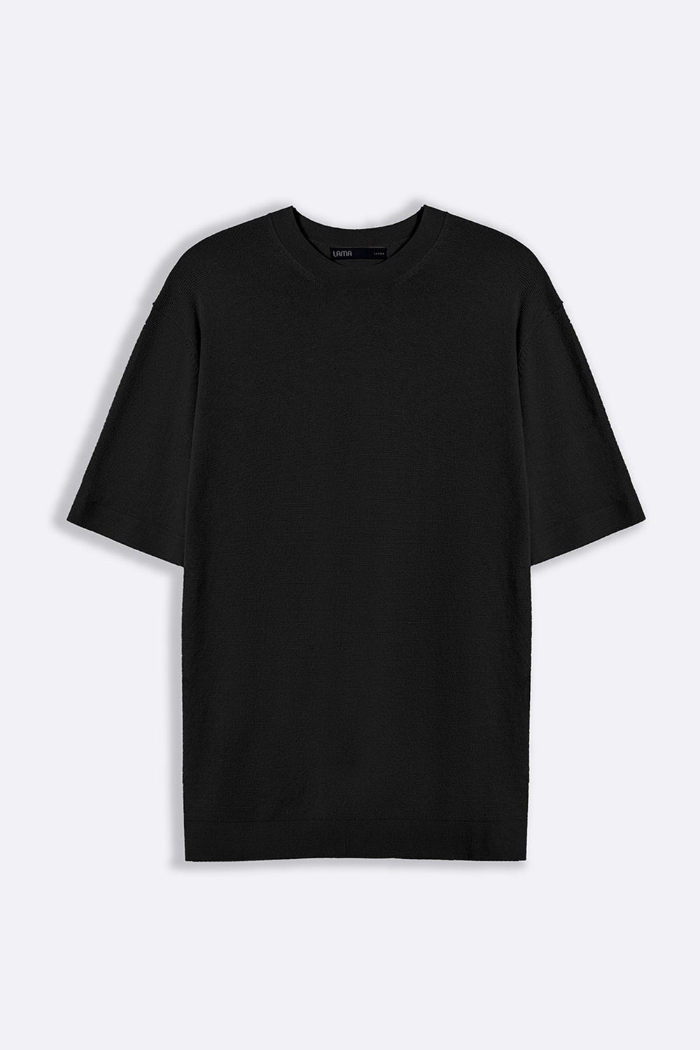 BLACK SNUG KNIT TEE
