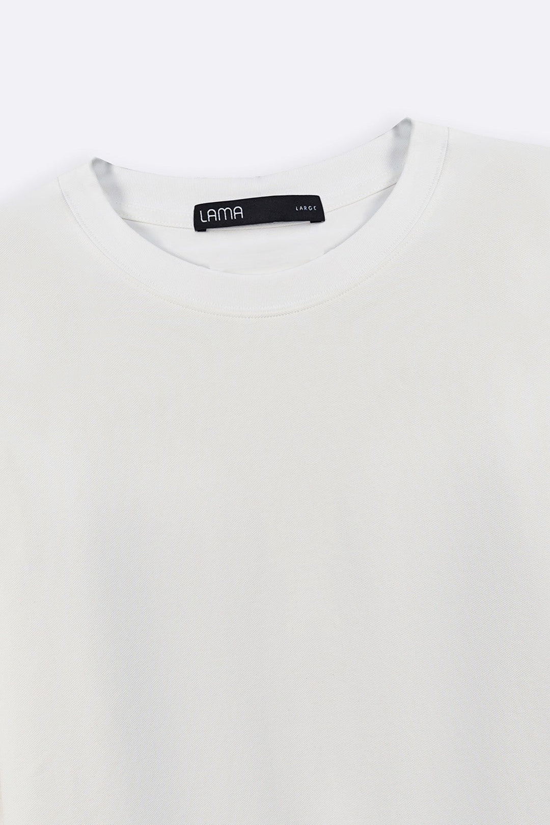 WHITE TEXTURED KNITTED CREW
