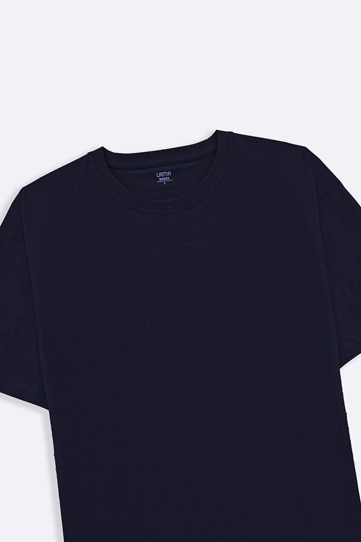NAVY CREW-NECK TEE