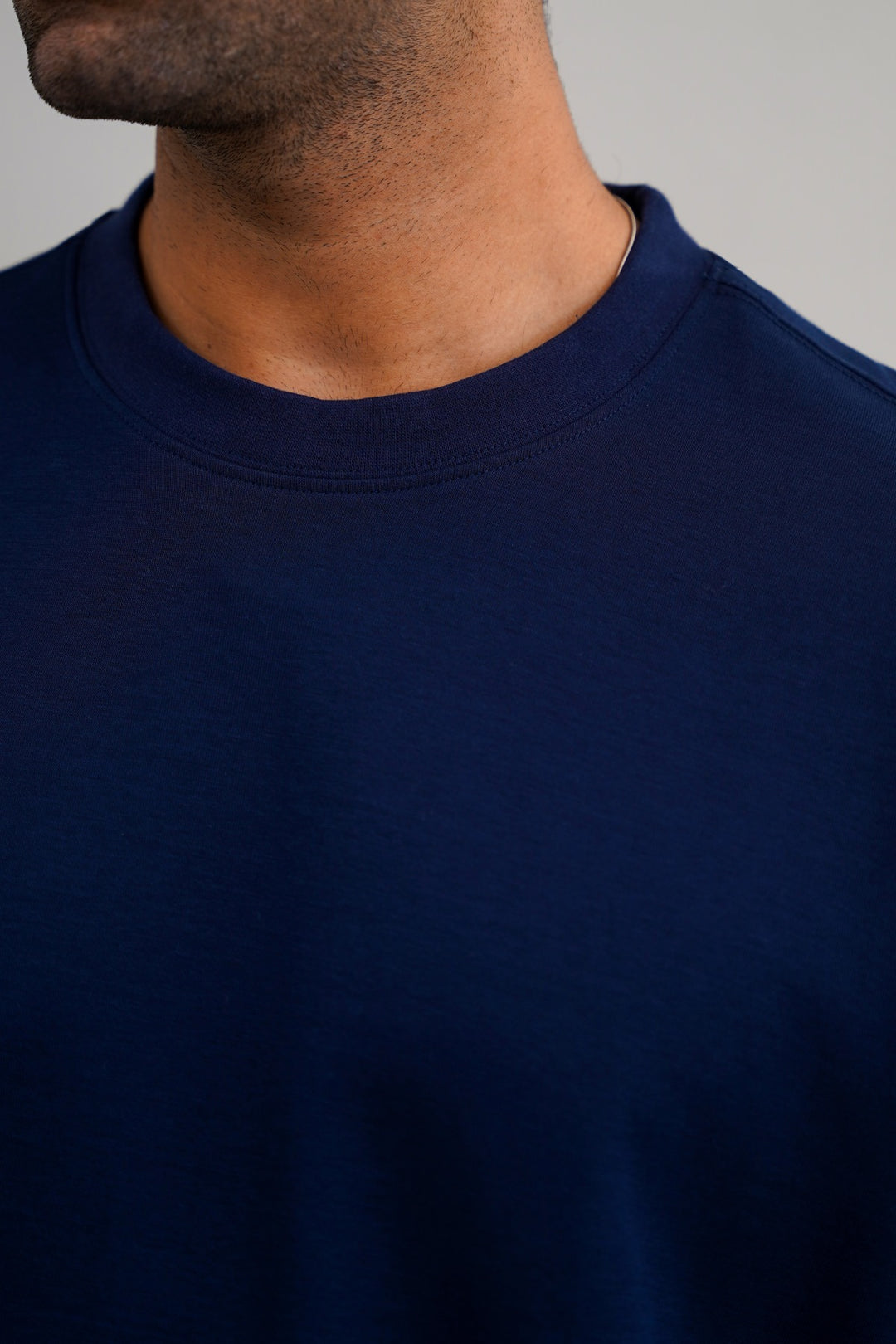 MID BLUE INTERLOCK TEE