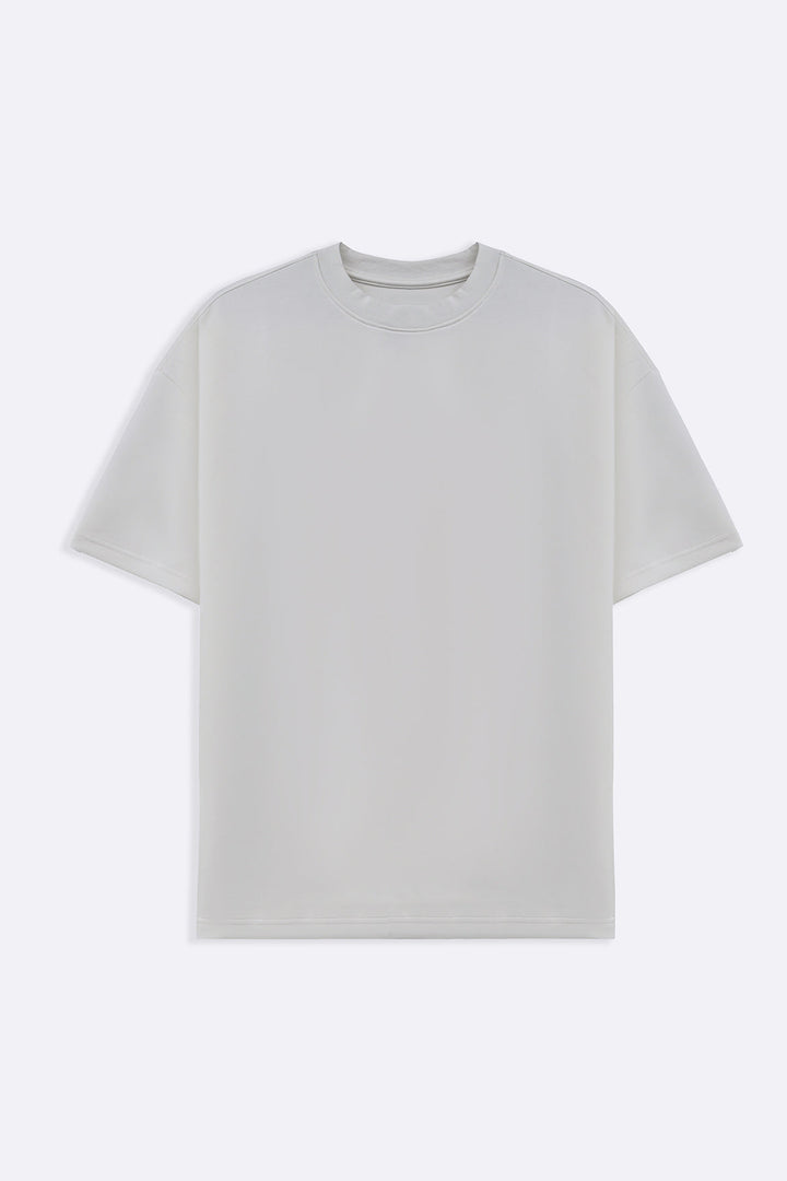 WHITE BOXY TEE