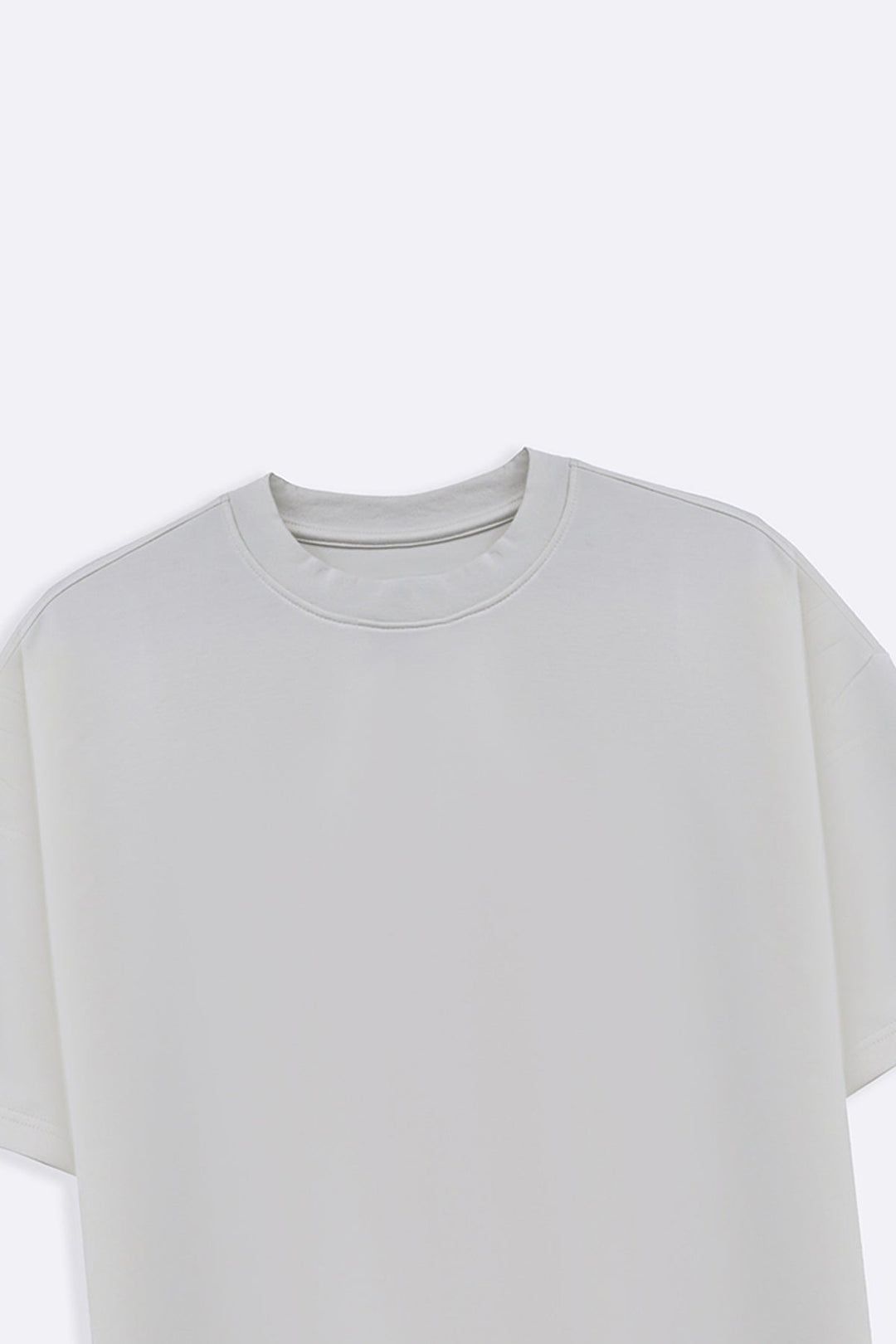 WHITE BOXY TEE