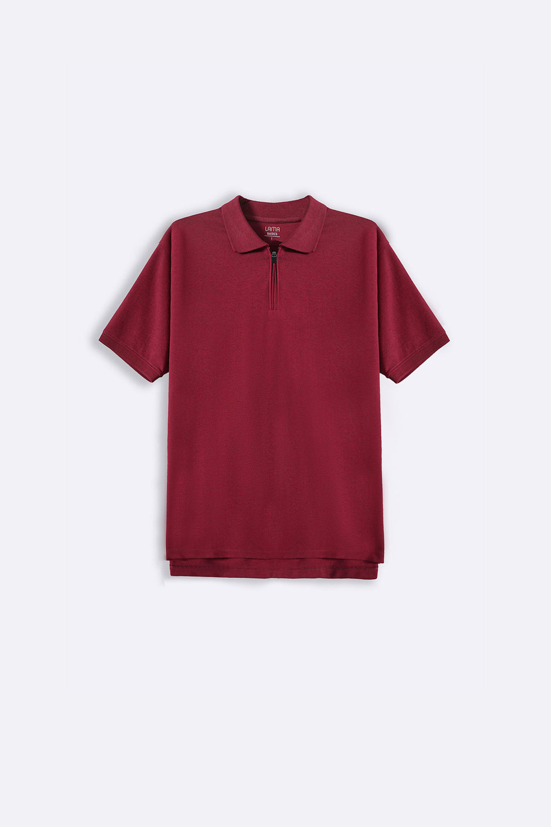 MAROON QUARTER ZIP POLO
