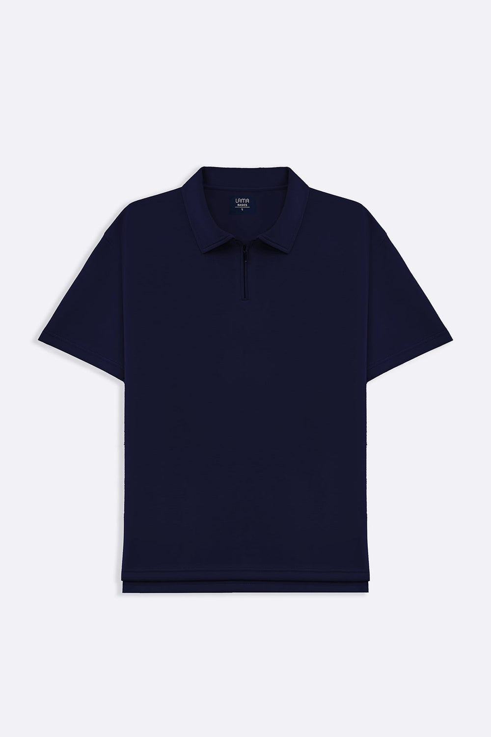 NAVY ZIPPER POLO