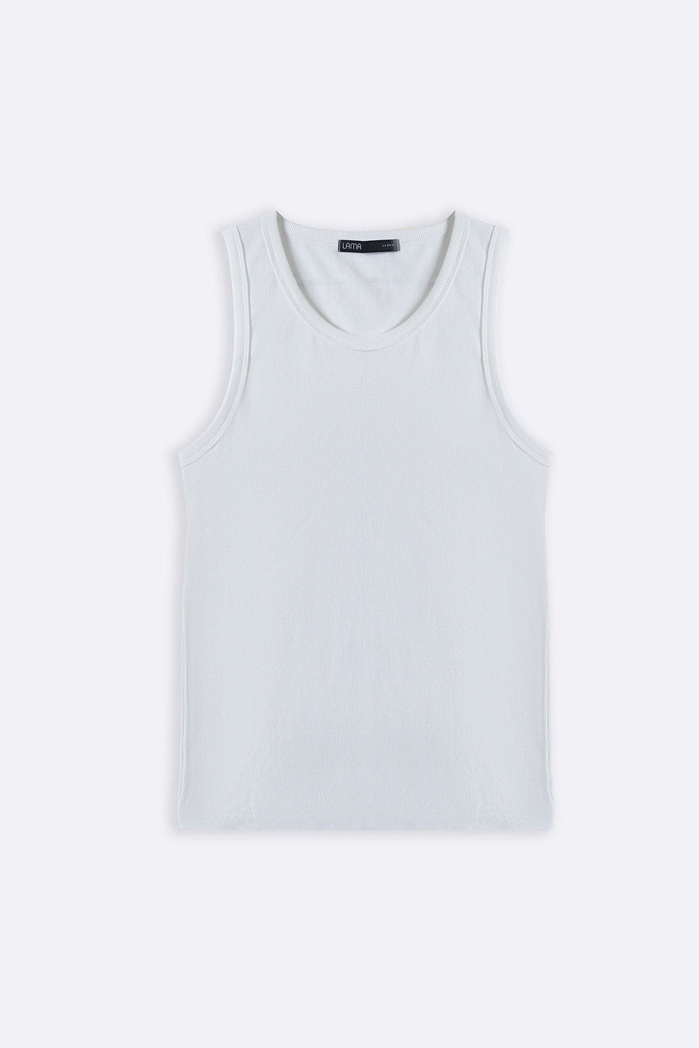 WHITE RIBBED TANK TOP