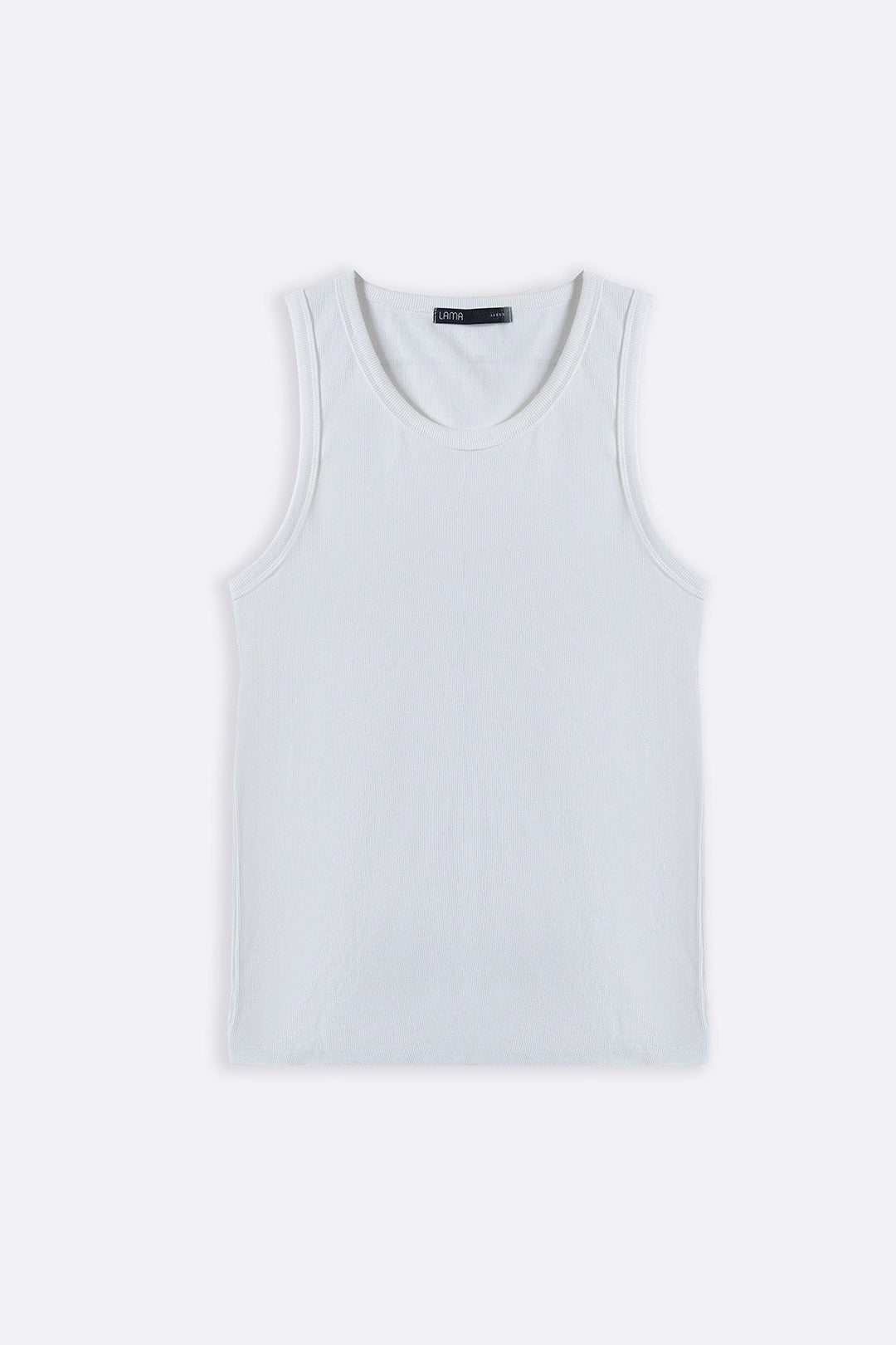 WHITE RIBBED TANK TOP
