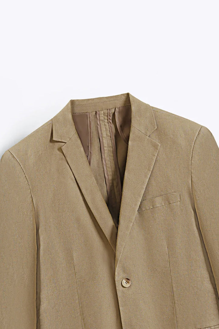 TAUPE RESORT LINEN BLAZER