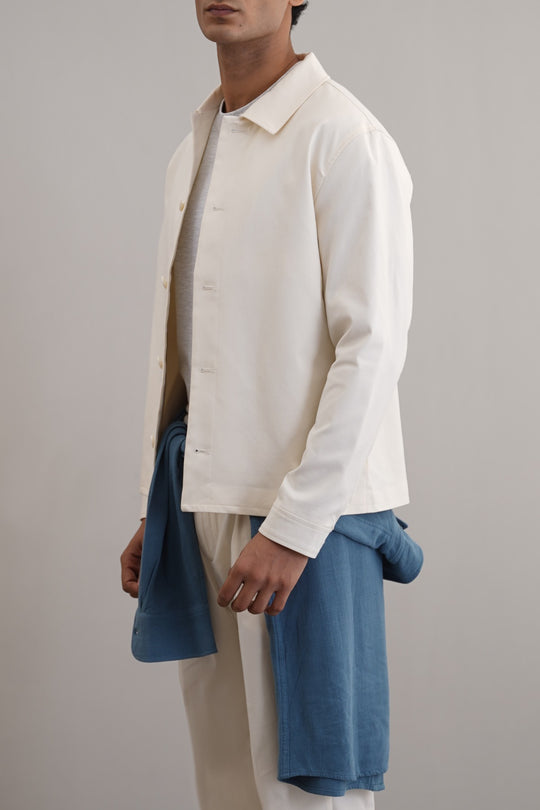 OFF WHITE LIGHT COTTON JACKET
