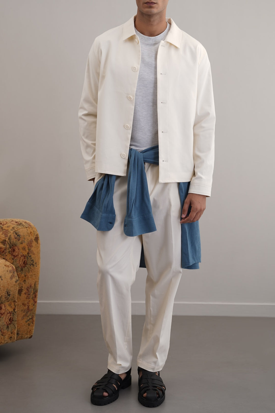 OFF WHITE LIGHT COTTON JACKET