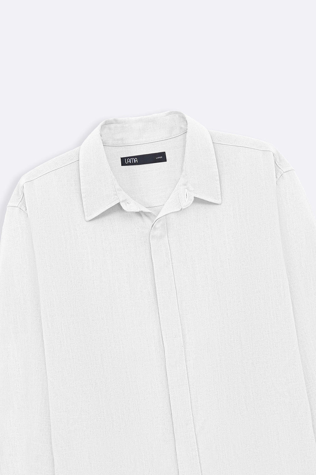 WHITE SHIRT WITH HIDDEN PLACKET