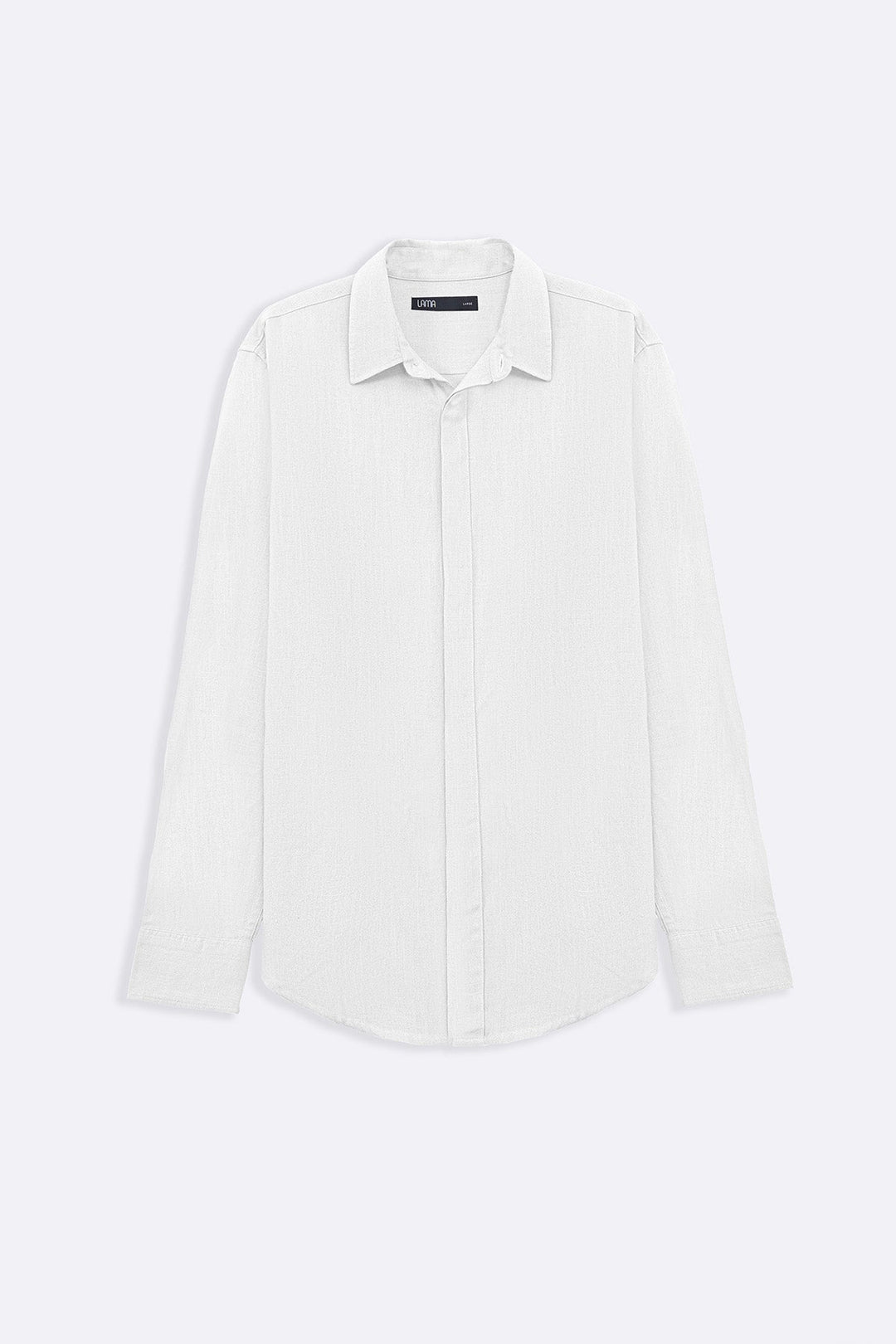WHITE SHIRT WITH HIDDEN PLACKET