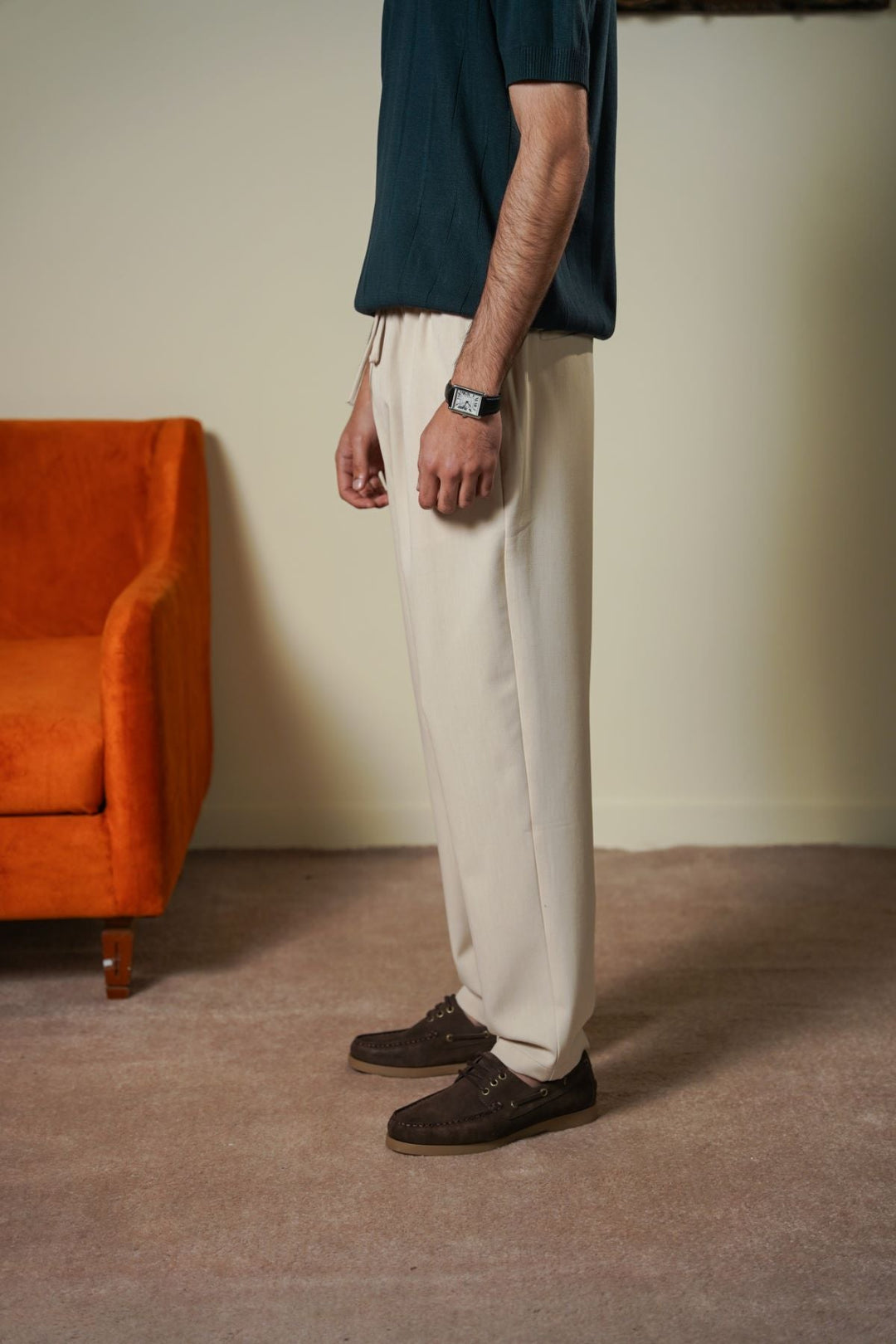 MELANGE BEIGE COMFORT PANTS