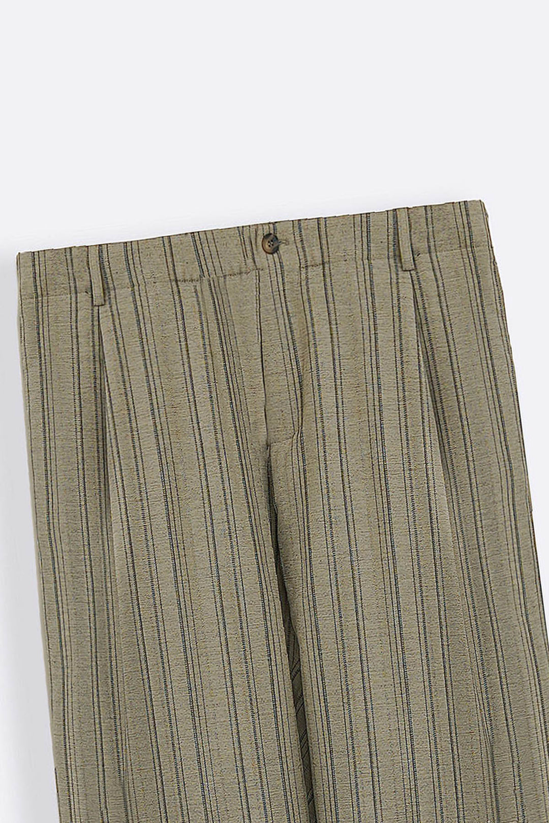BEIGE BAGGY PLEATED PANTS