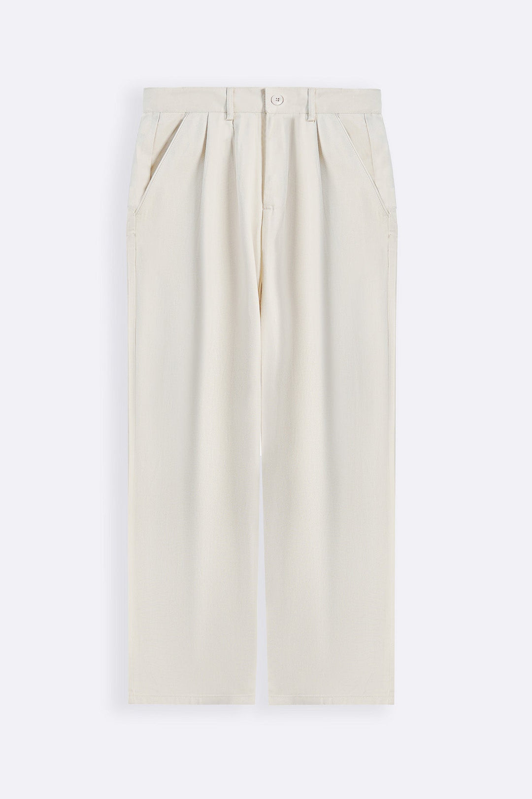 OFF WHITE-DOUBLE PLEAT TWILL PANTS