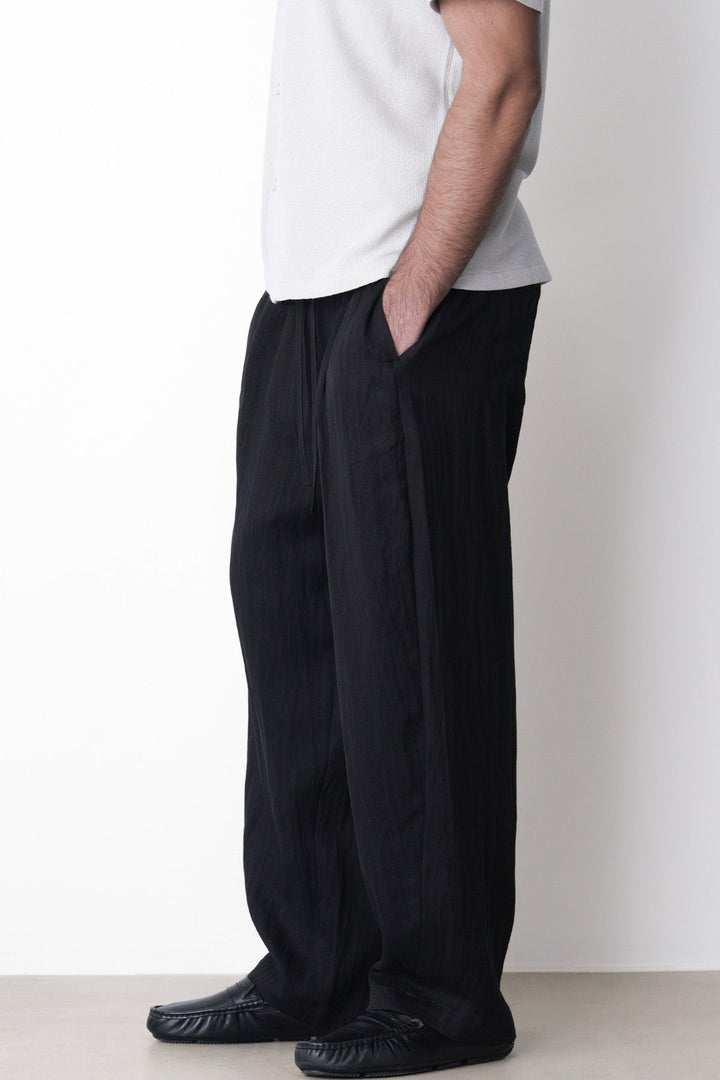 BLACK-EVERYDAY SLOUCHY PANTS