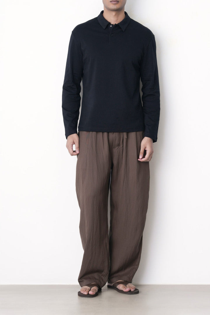 BROWN-EVERYDAY SLOUCHY PANTS