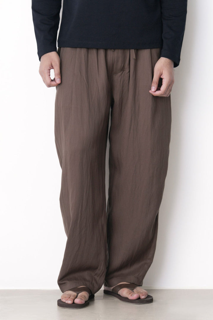 BROWN-EVERYDAY SLOUCHY PANTS