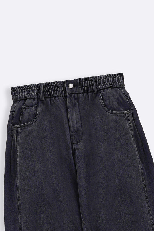 BLACK BARREL JEANS