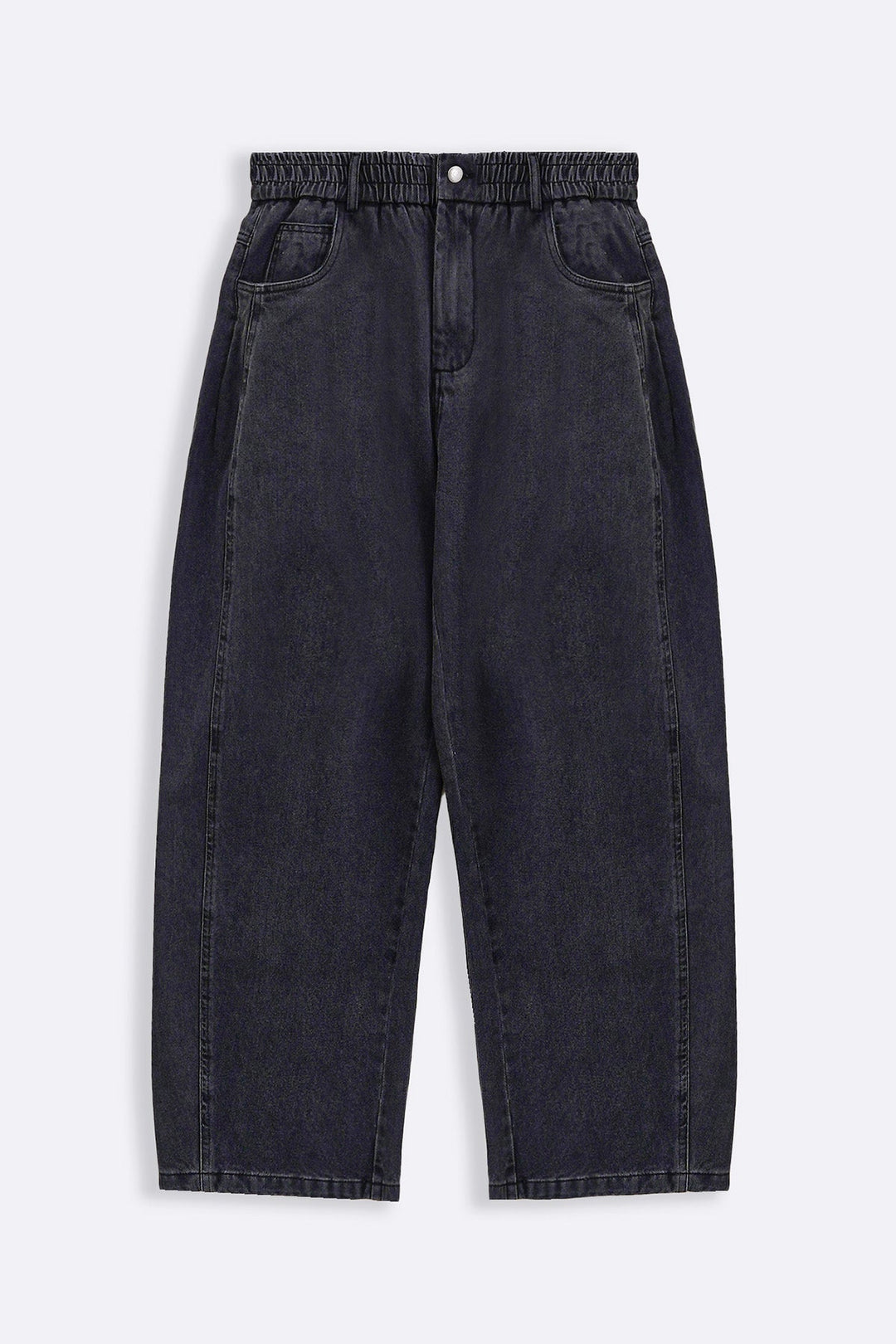 BLACK BARREL JEANS