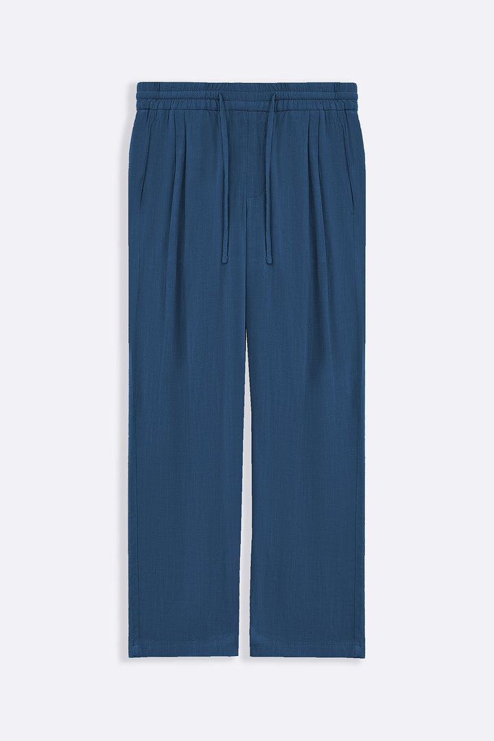 TOURMALINE LINEN BLEND BAGGY PANTS