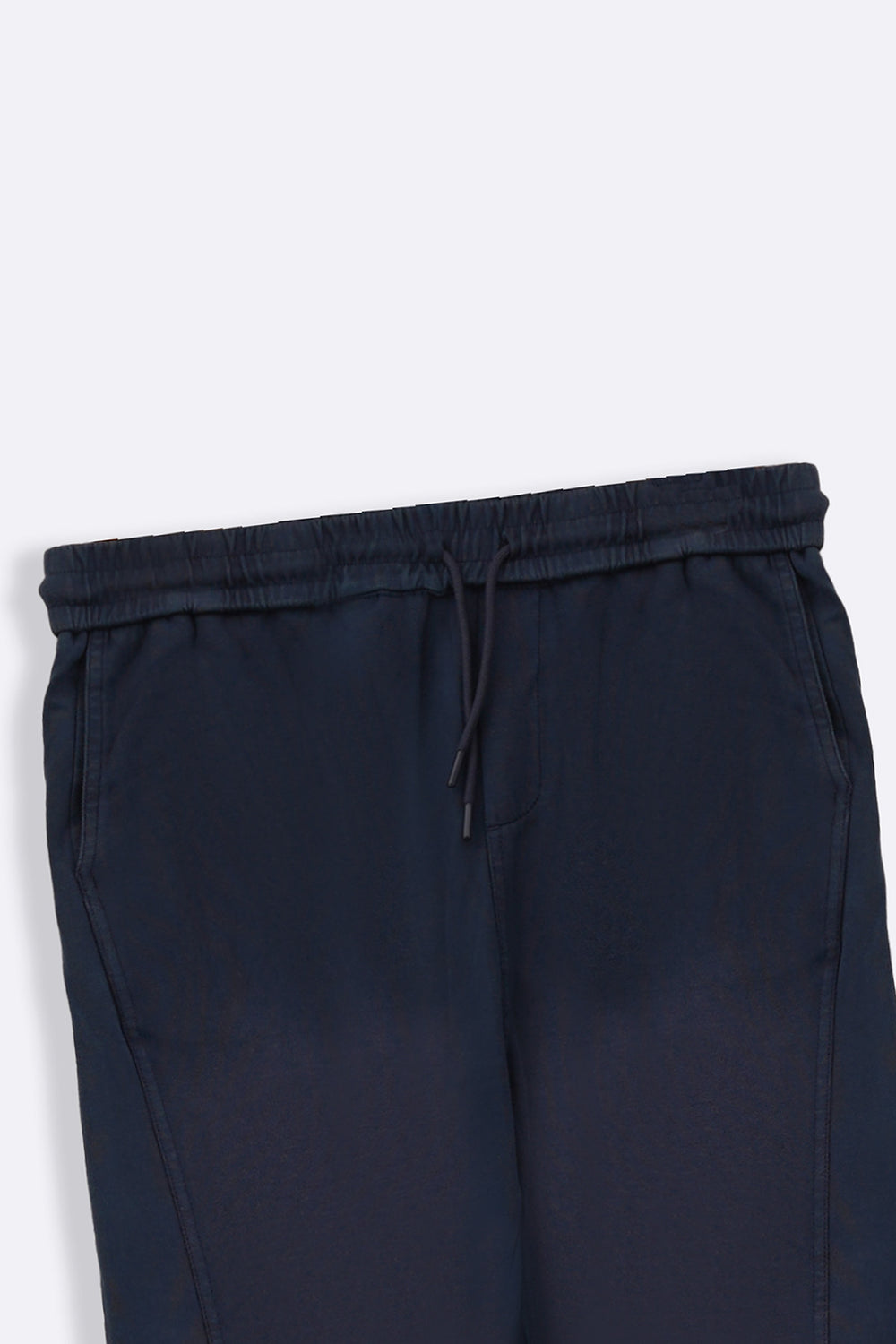 NAVY WASHED-EFFECT PANTS