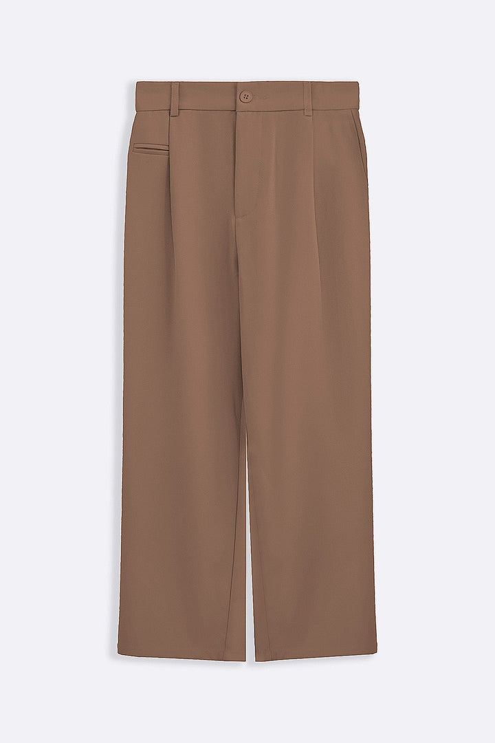MOUSE GREY WIDE TAILORED PANTS