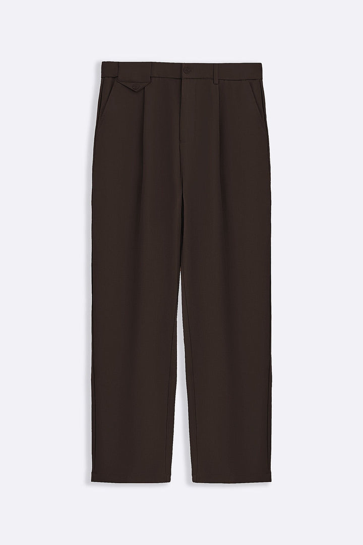 BROWN COIN POCKET DETAIL PANTS