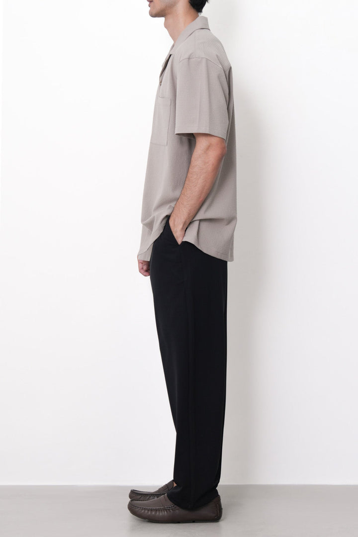 BLACK-COMFORT STRAIGHT PANTS