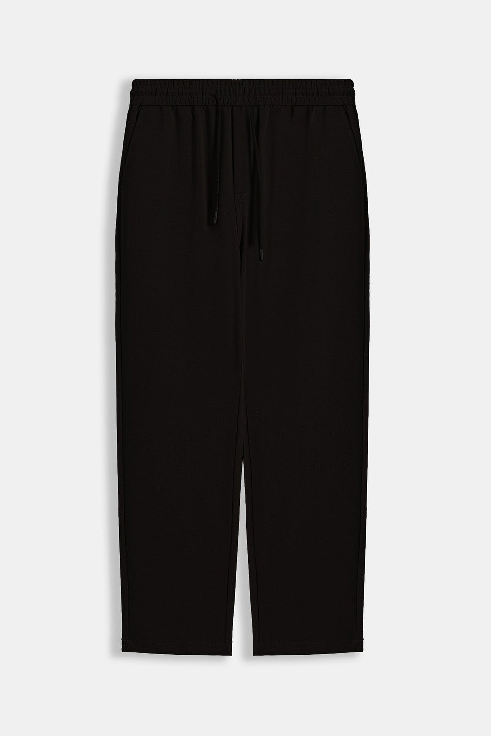 BLACK-COMFORT STRAIGHT PANTS