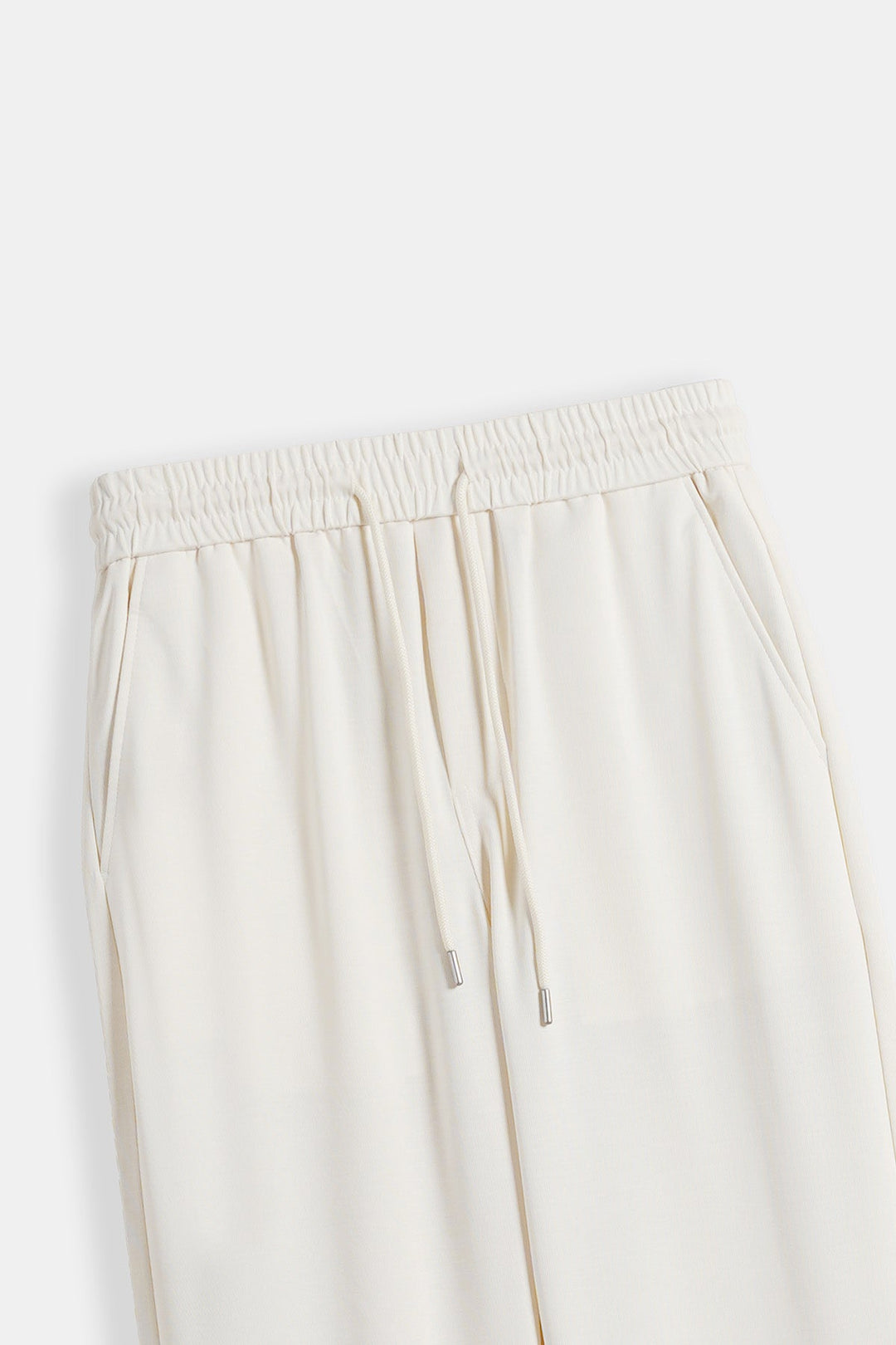 IVORY-COMFORT STRAIGHT PANTS