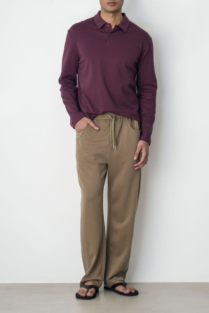 KHAKI PANELLED TROUSERS