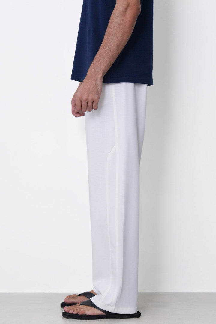 WHITE PANELLED TROUSERS
