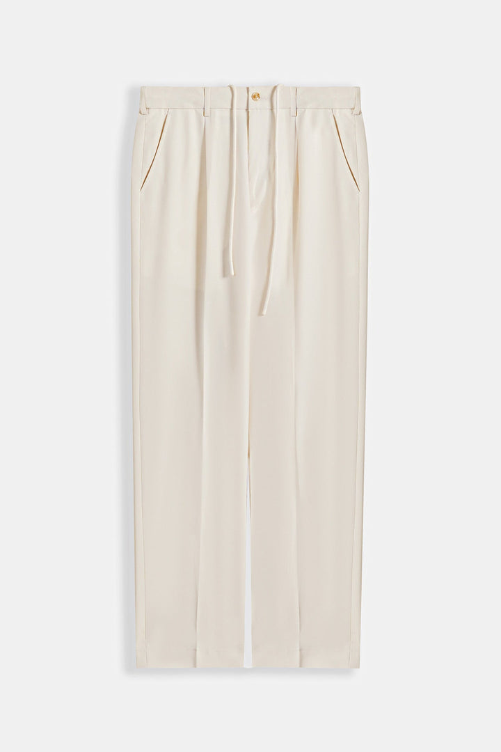 CREAM TAILORED COMFORT PANTS