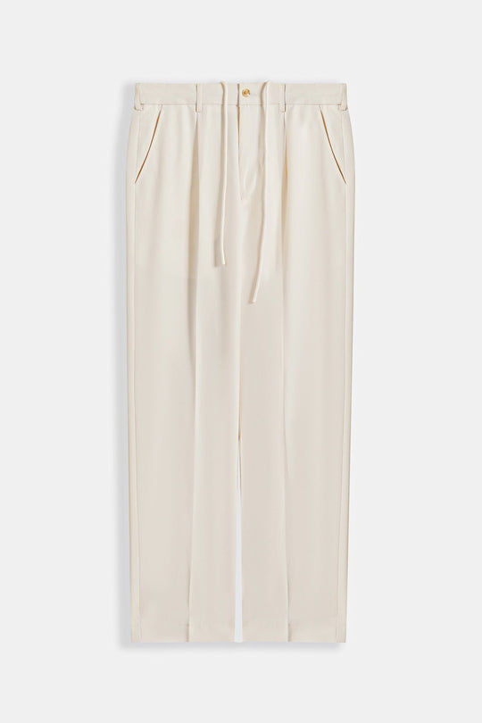 CREAM TAILORED COMFORT PANTS