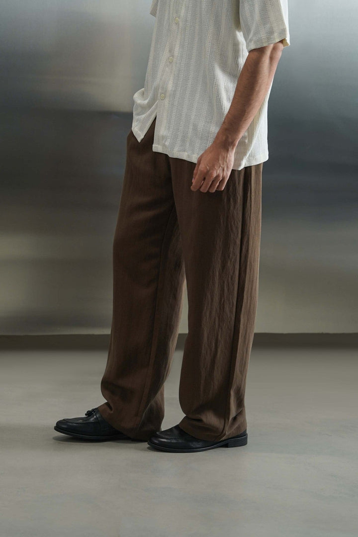 BROWN RESORT TAILORED PANTS