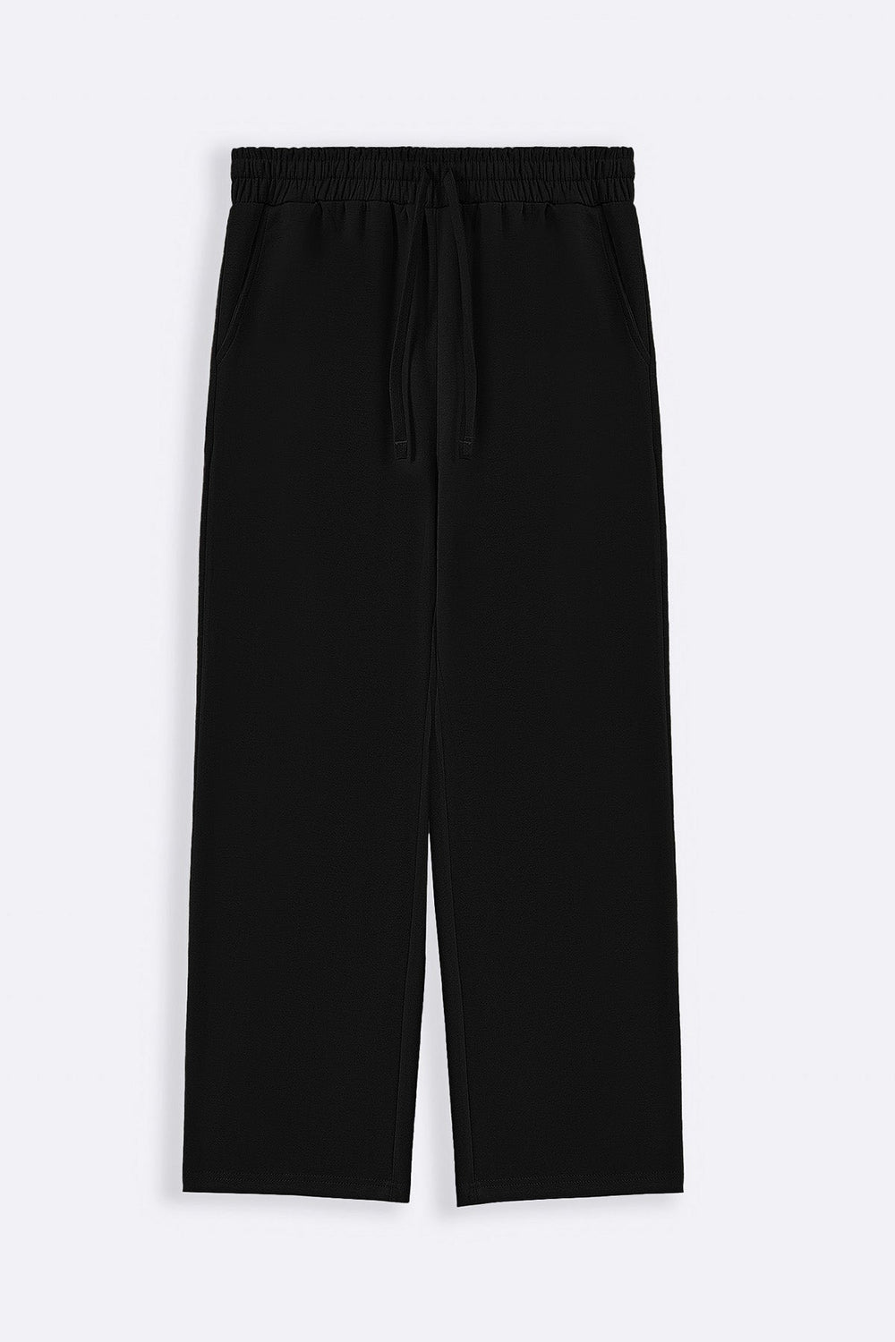 BLACK COMFORT STRAIGHT PANTS