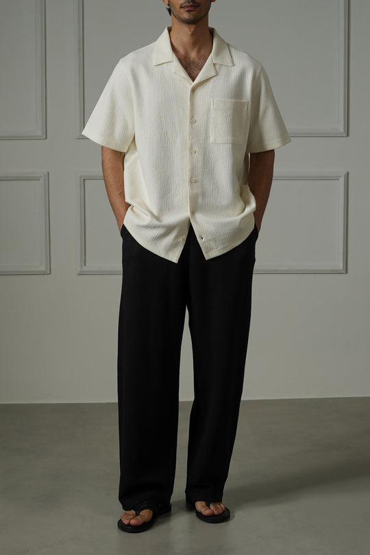 BLACK TENCEL COTTON PANTS