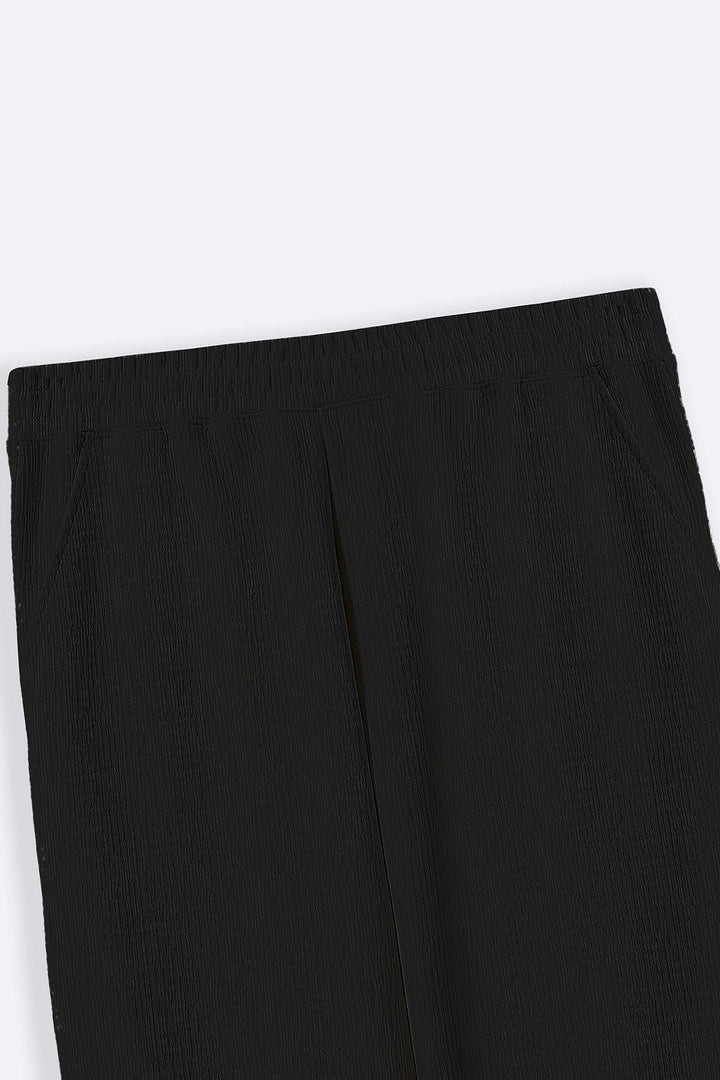 BLACK TENCEL COTTON PANTS
