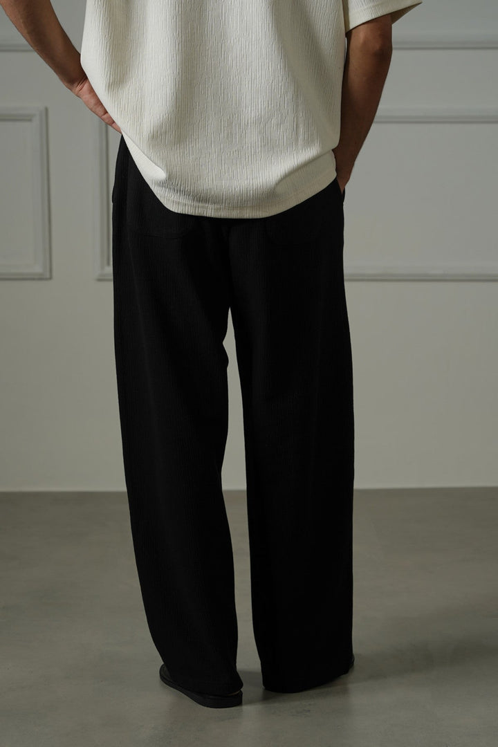 BLACK TENCEL COTTON PANTS