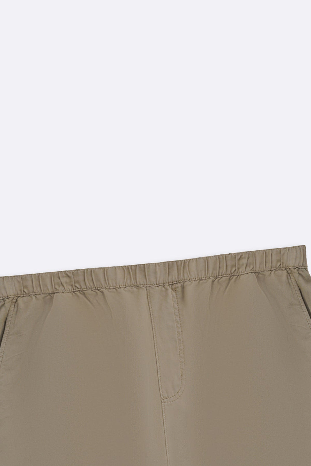 KHAKI TWILL COTTON SHORTS