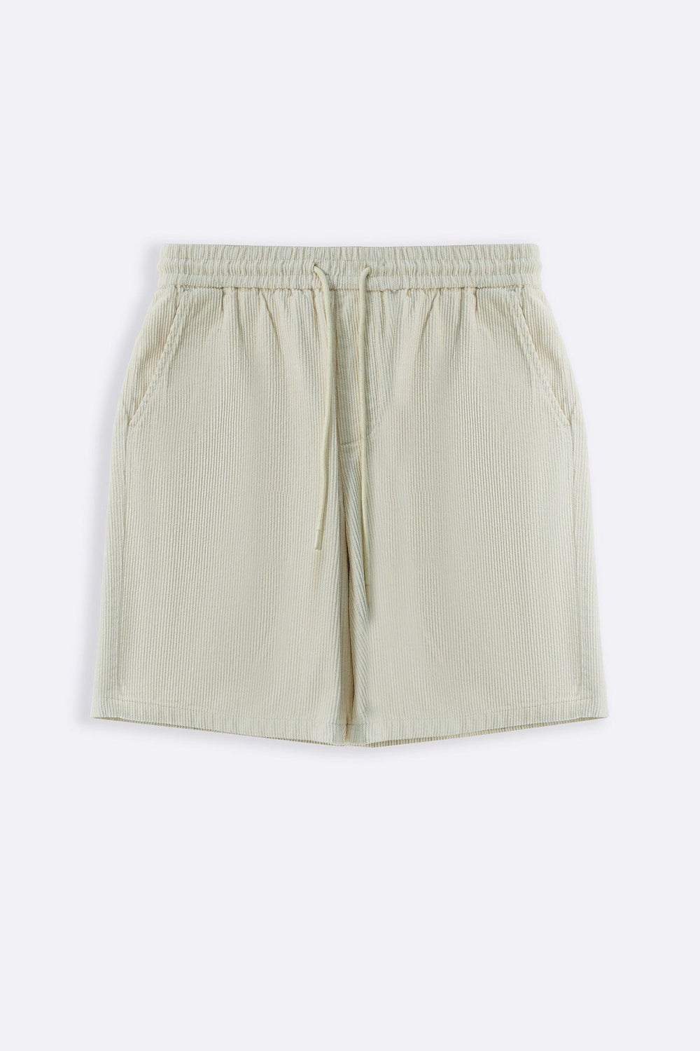 CREAM CORDUROY COTTON SHORTS