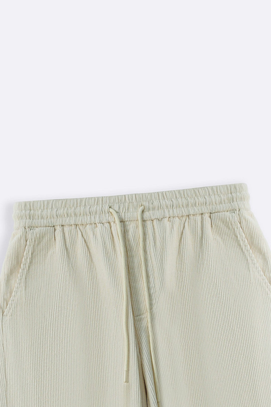 CREAM CORDUROY COTTON SHORTS