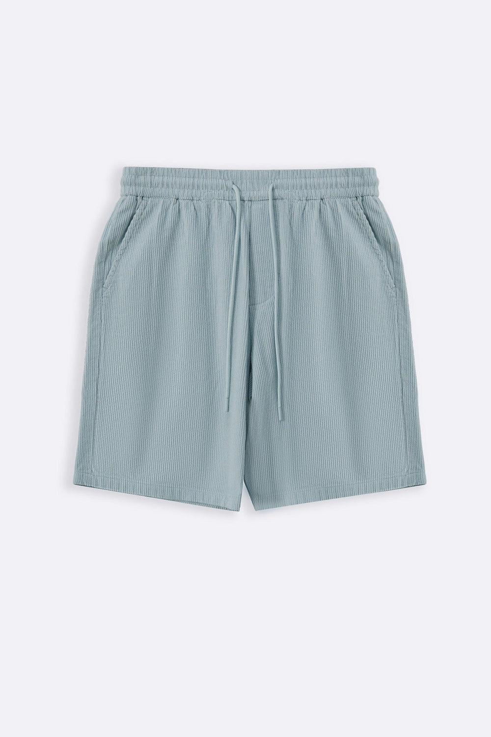 SKY BLUE CORDUROY COTTON SHORTS