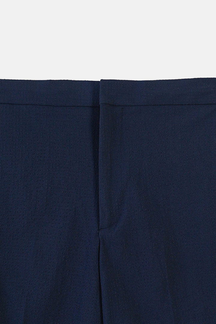 NAVY SEERSUCKER SHORTS