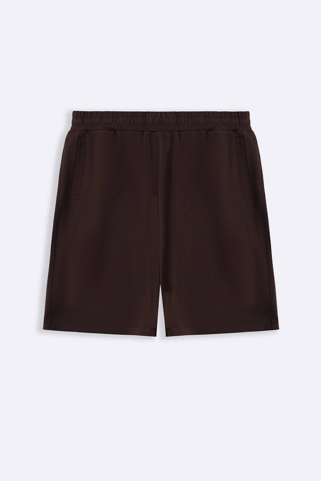 BROWN SOFT WIDE-LEG SHORTS