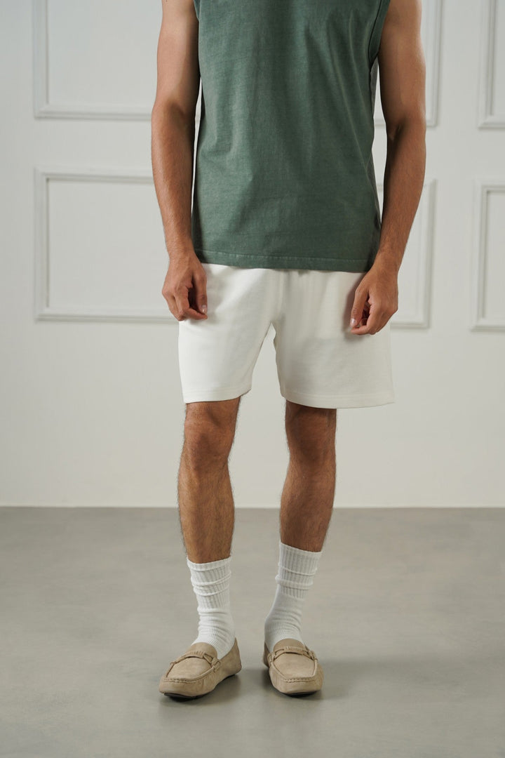WHITE RELAXED SHORTS
