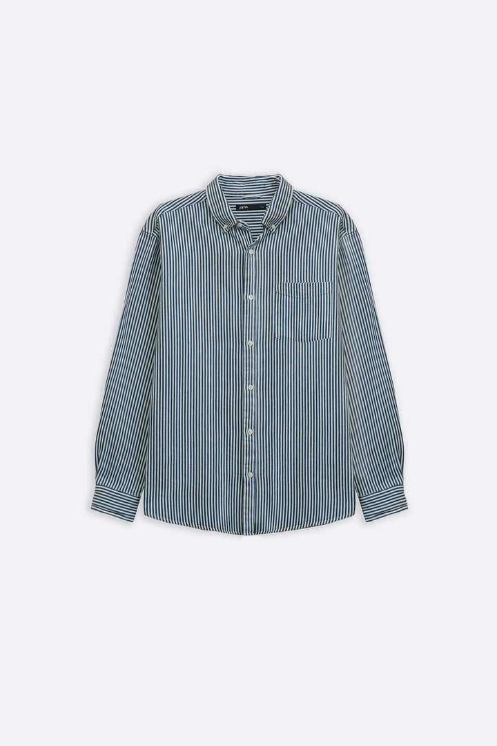 BLUE HEAVY COTTON SHIRT